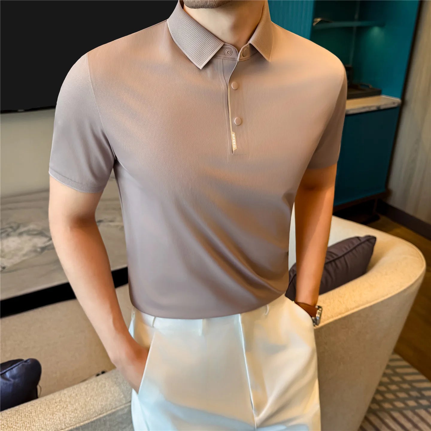 Slim Fit Short-Sleeve Polo Shirt