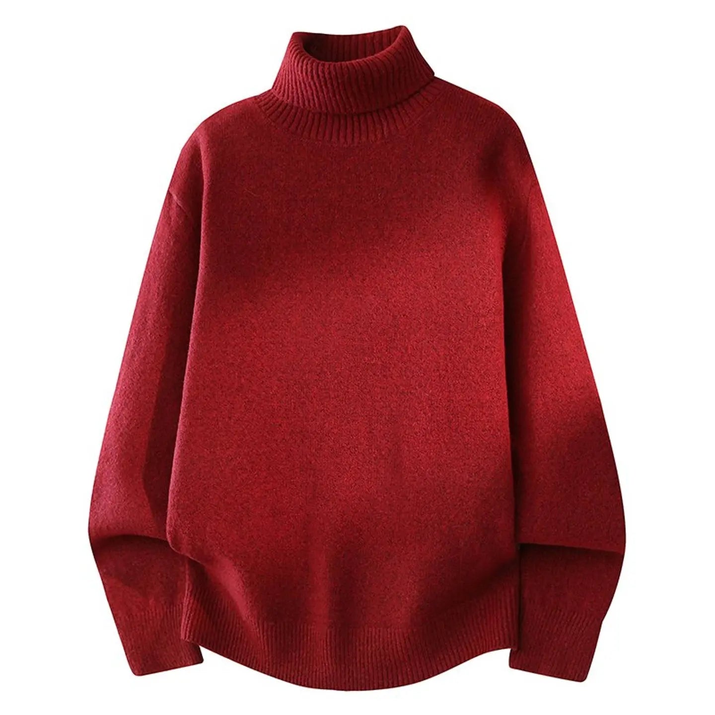 Relaxed Fit Long-Sleeve Turtleneck Sweater