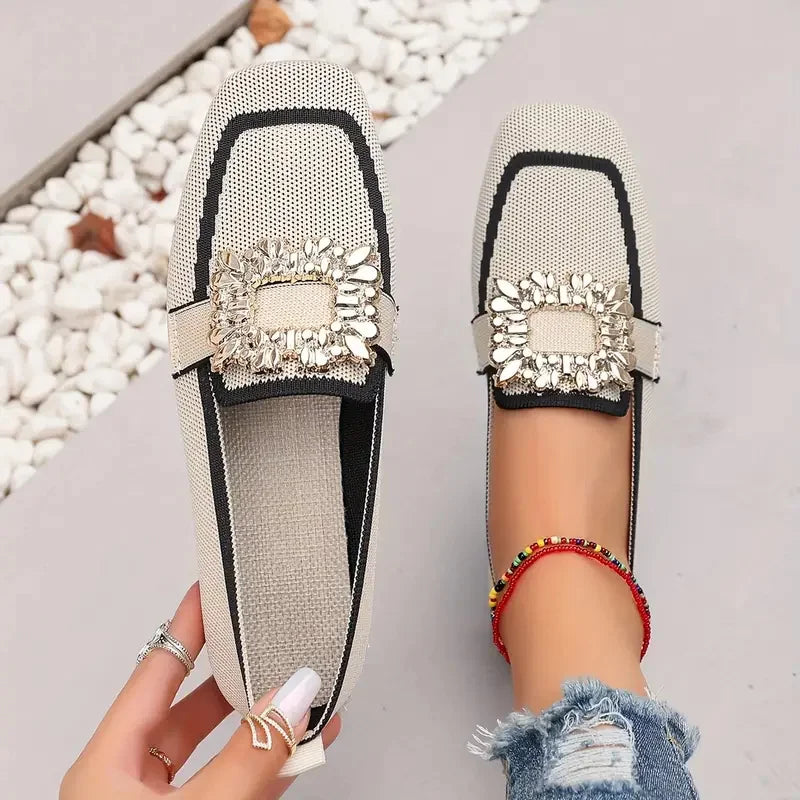 Women's Breathable Knit Slip On Loafers