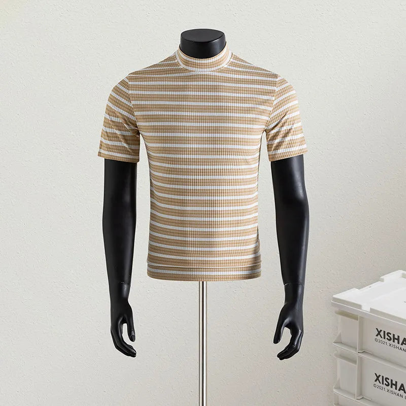 Slim Fit Striped Short-Sleeve T-Shirt