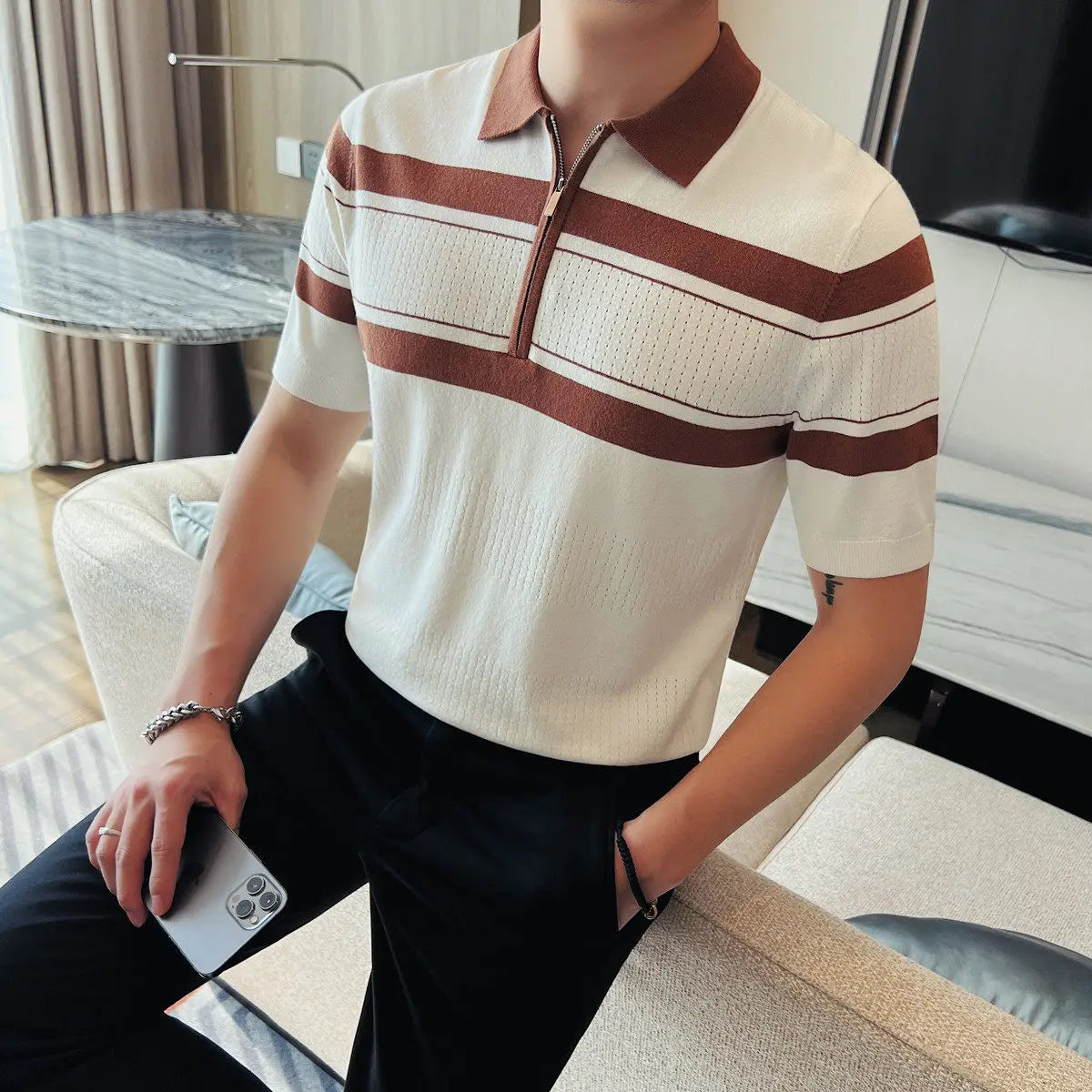 Slim Fit Short-Sleeve Polo Shirt