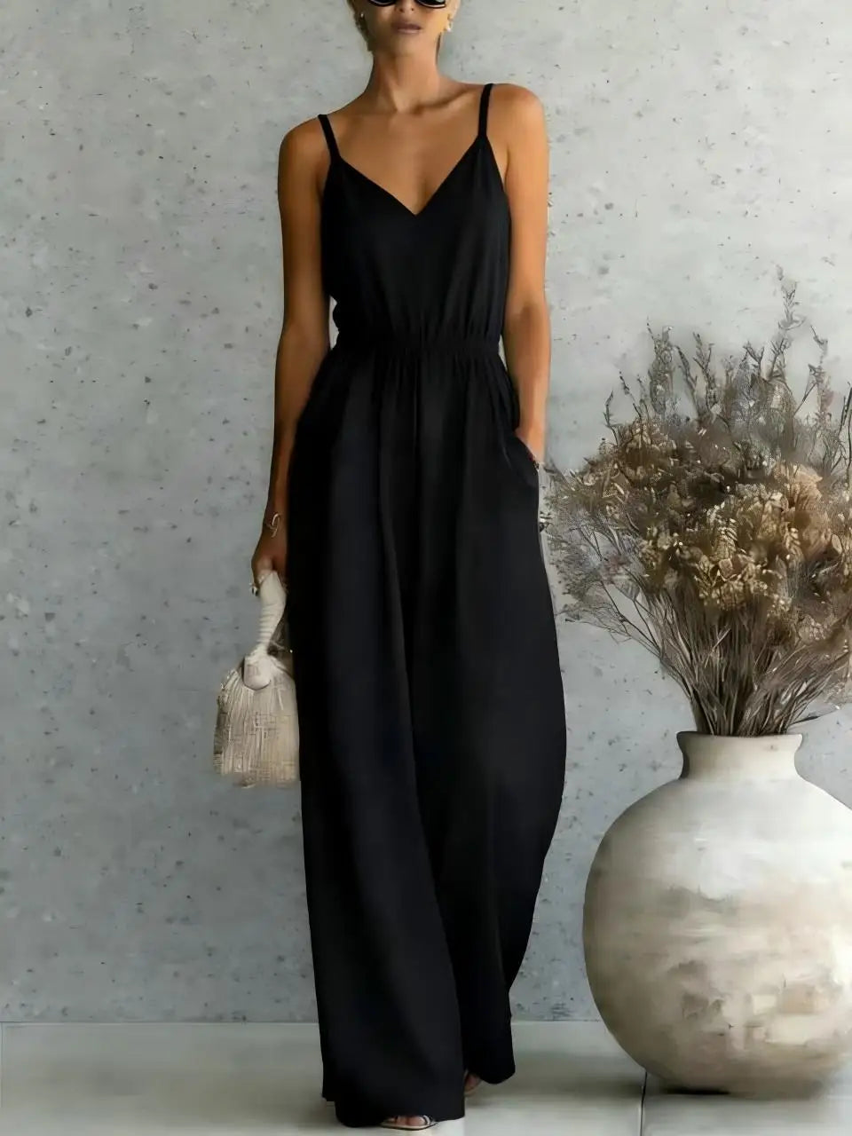 Women's Wide Leg Casual Jumpsuit