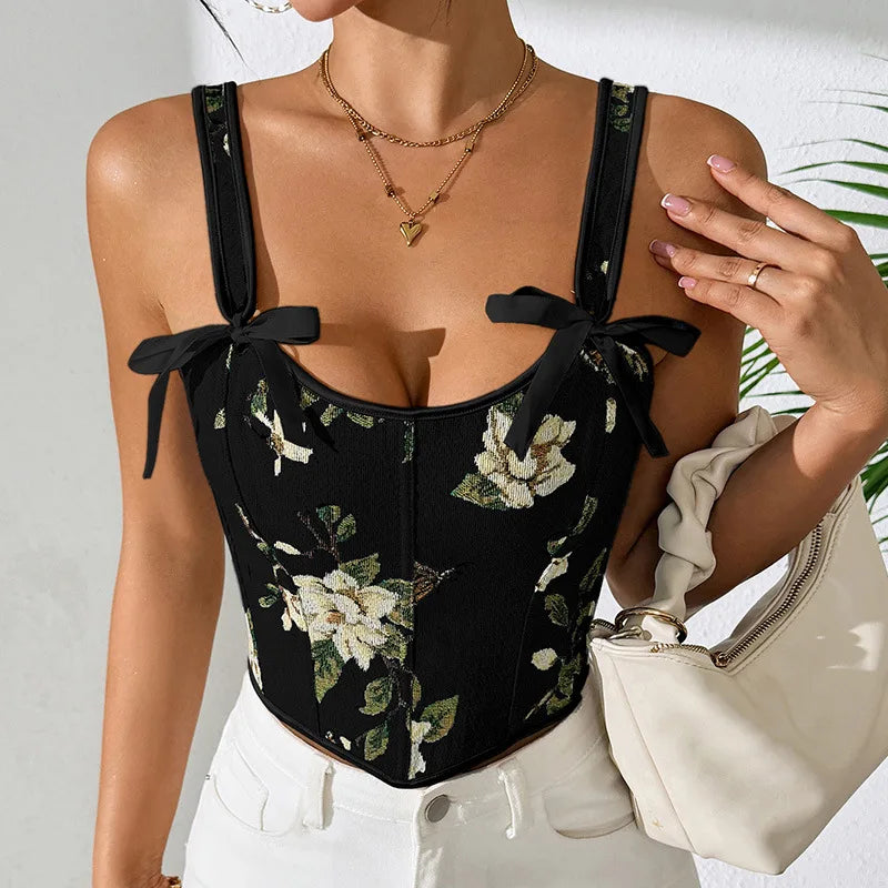 Women's Floral Corset Top