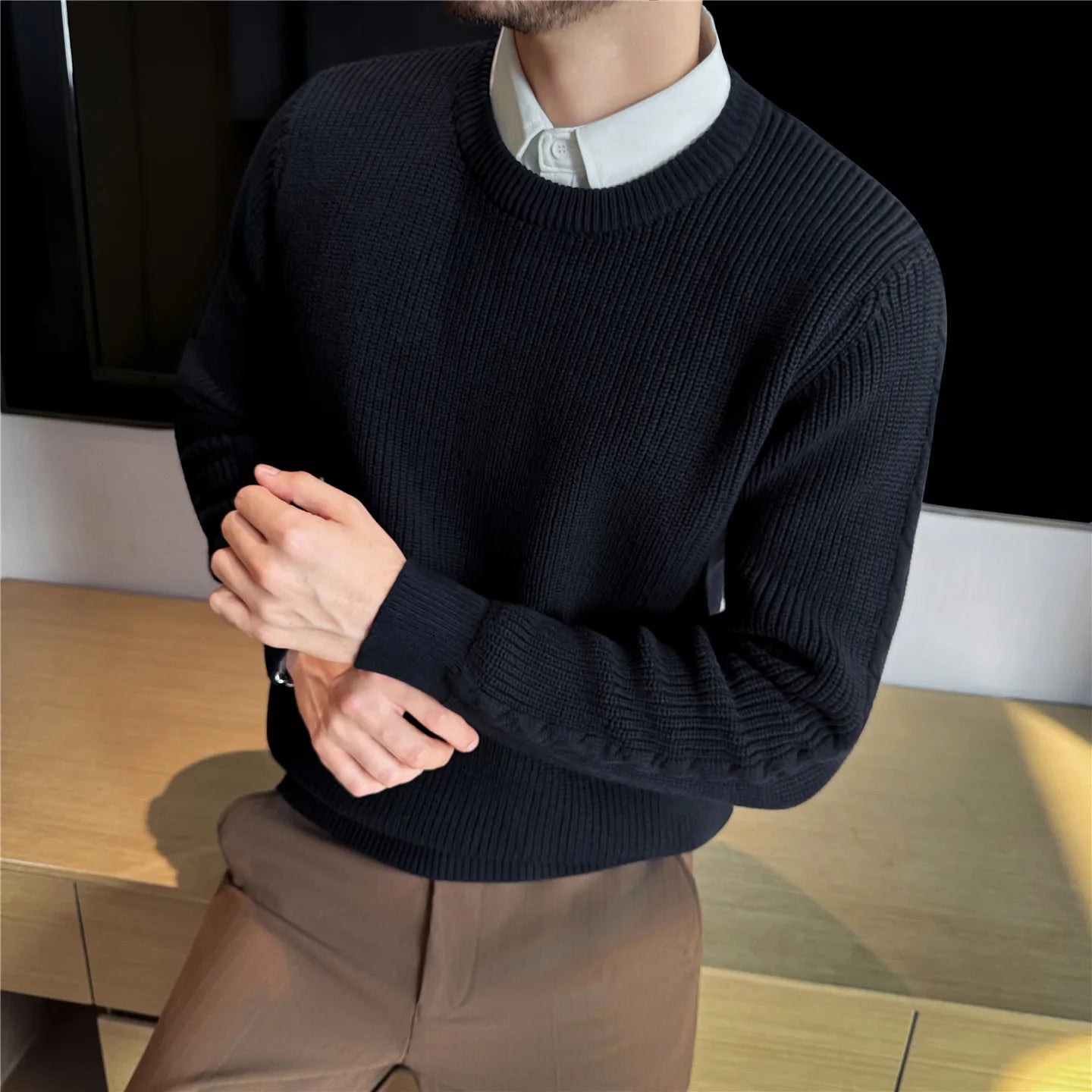 Slim Fit Knit Sweater