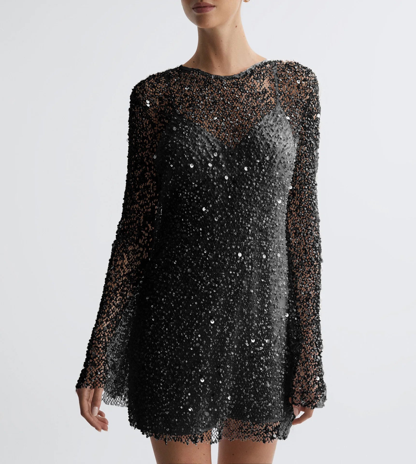 Women's Midnight Sequin Mini Dress
