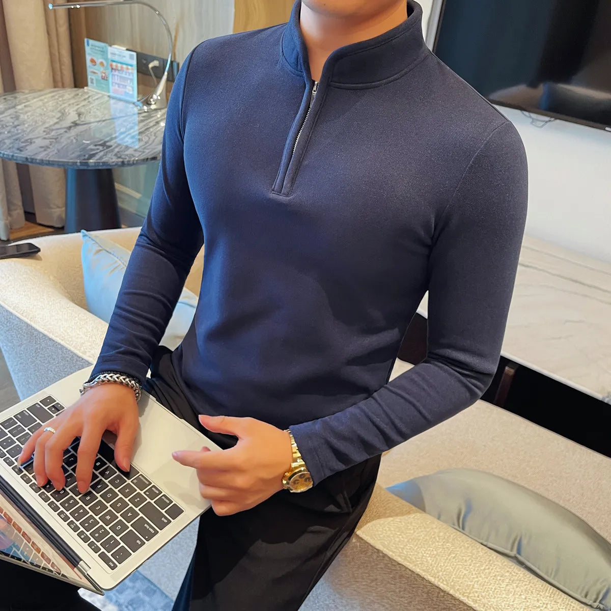 Slim Fit Long-Sleeve T-Shirt