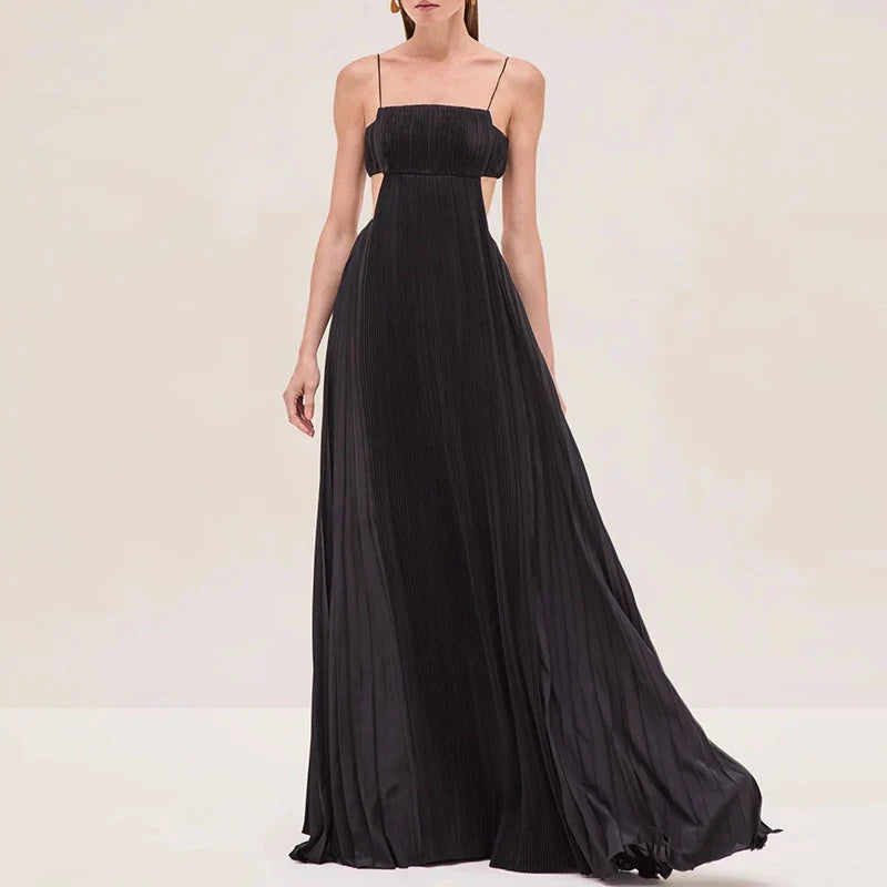 Women's Flowy Pleated Wedding Guest Dress
