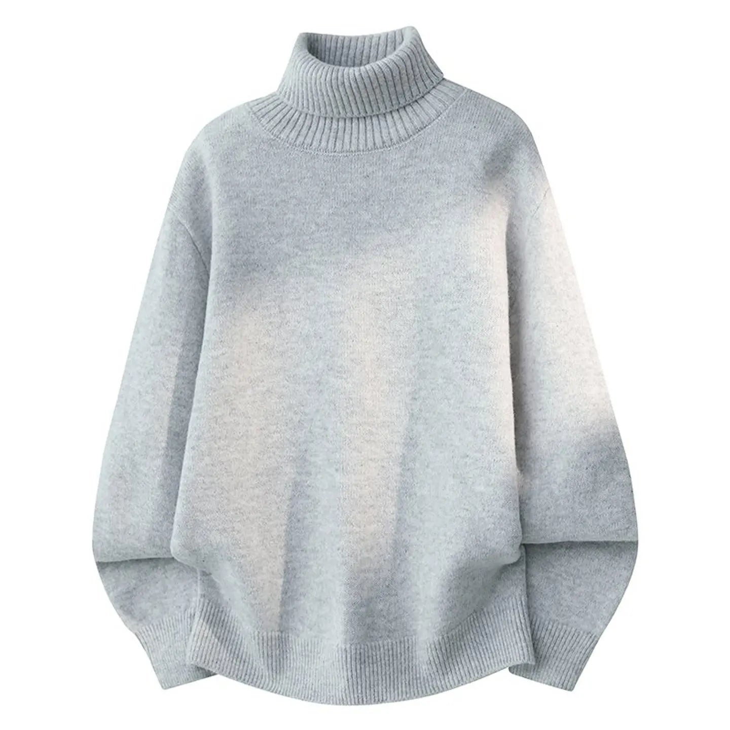 Relaxed Fit Long-Sleeve Turtleneck Sweater