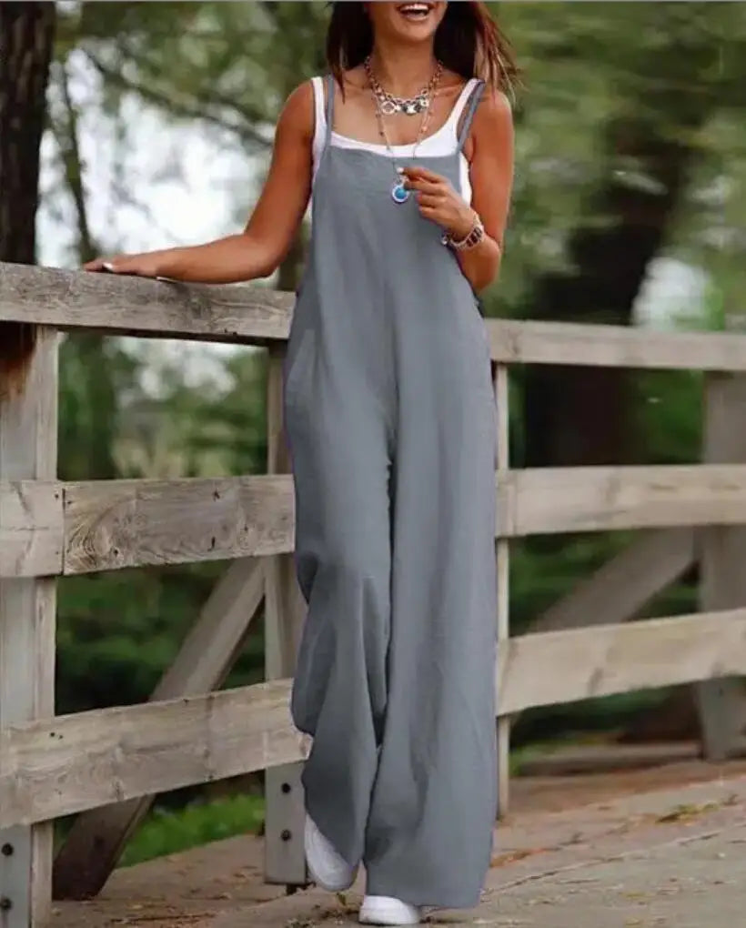 Women's Relaxed Wide Leg Jumpsuit