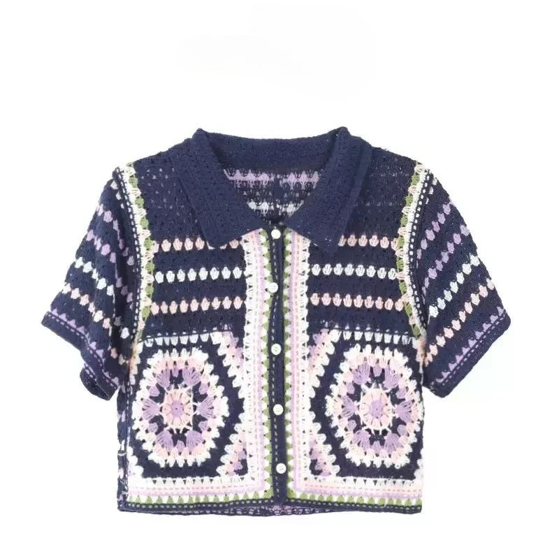 Women's Crochet Knit Cardigan
