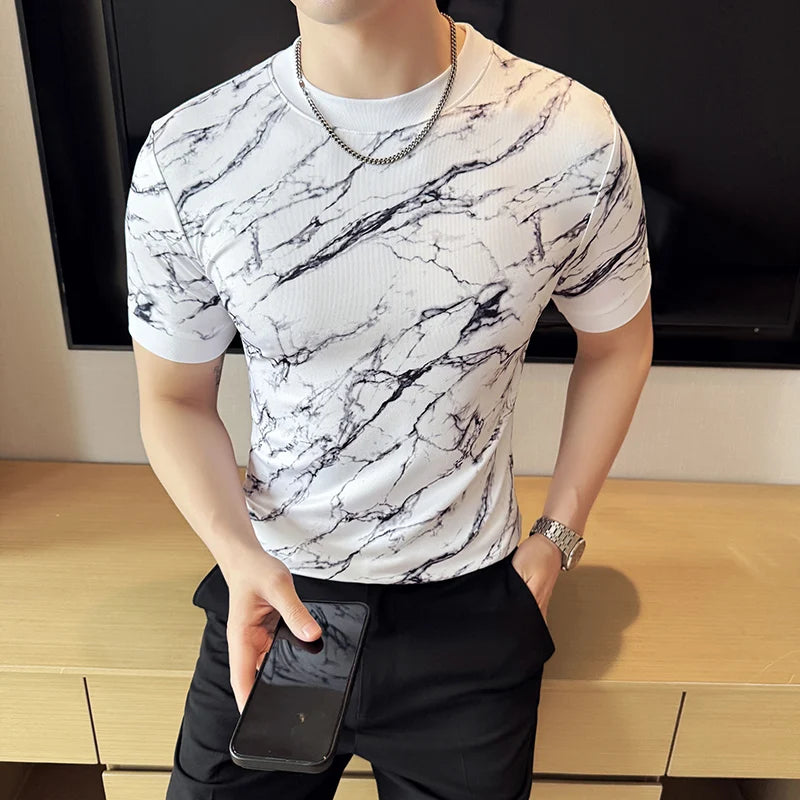 Slim Fit Printed Short-Sleeve T-Shirt