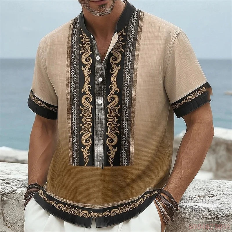 Women's Short Sleeve Linen Shirt