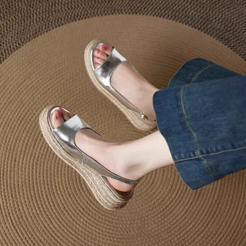 Women's Open Toe Espadrille Wedges