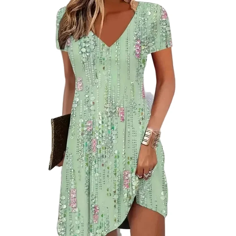 Women's Floral a Line Mini Dress