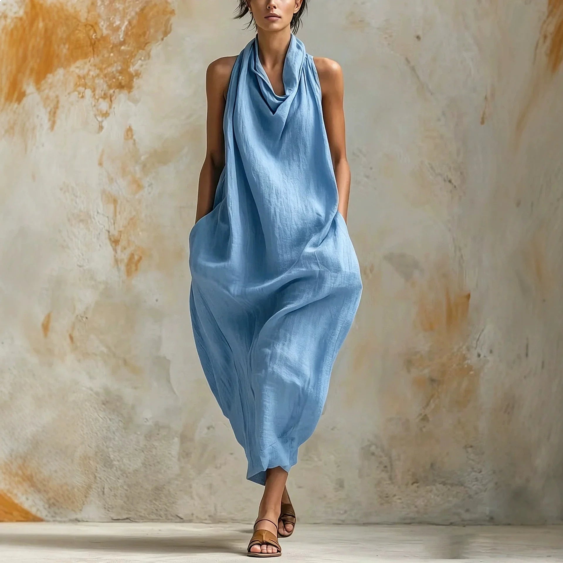 Women's Cowl Neck Maxi Dress