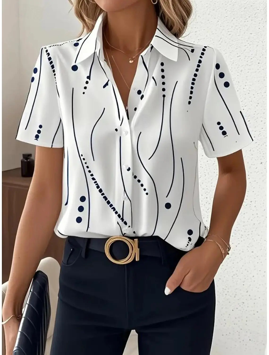 Women's Abstract Print Blouse