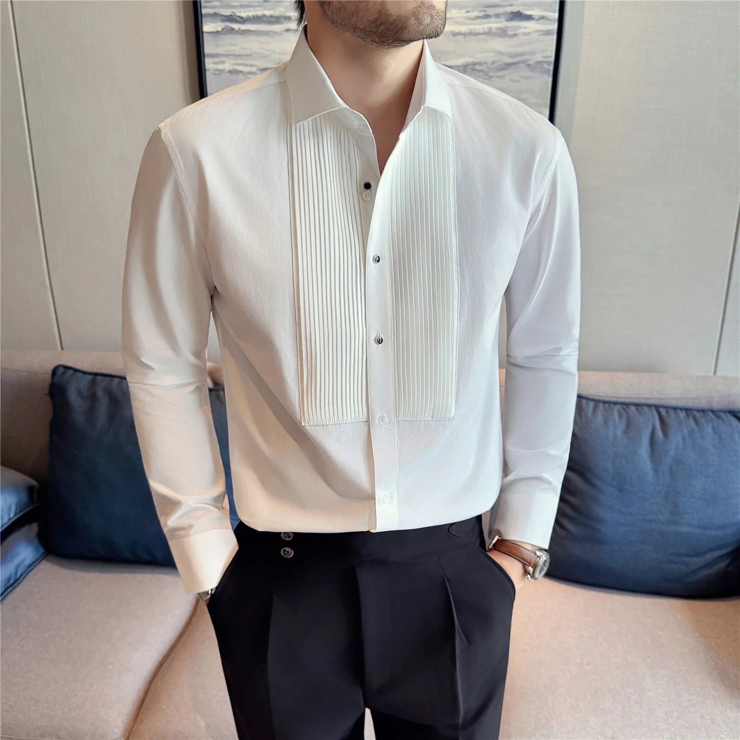 Slim Fit Tuxedo Shirt