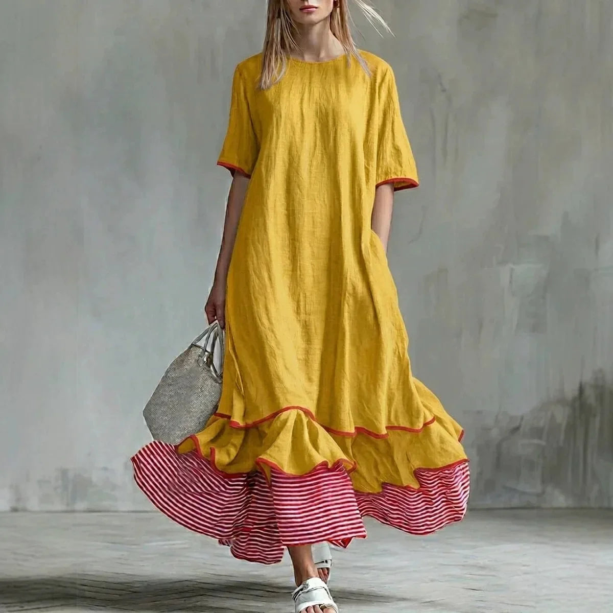Women's Elegant Ruffle Maxi Dress