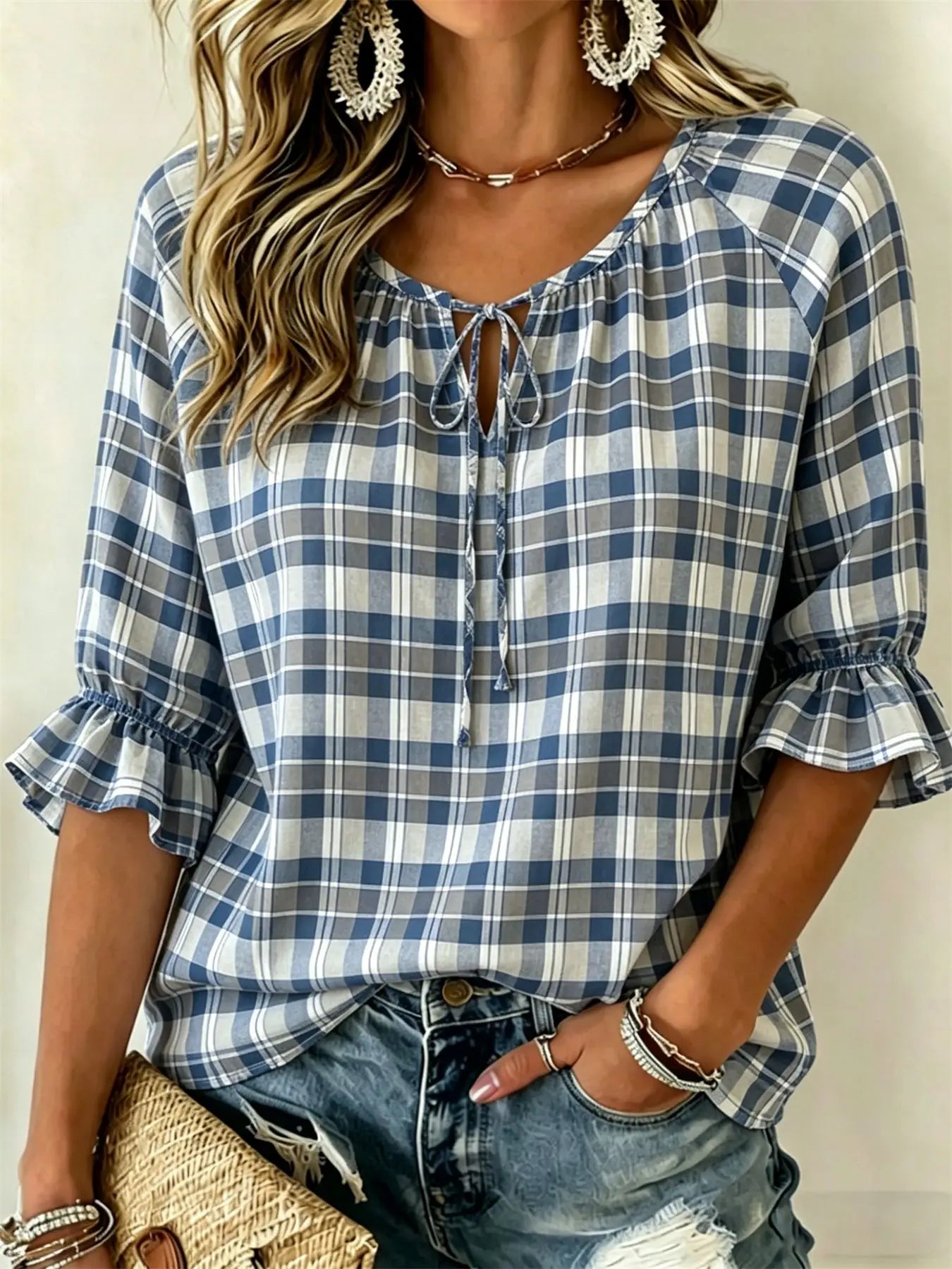 Women's Front Tie Blouse