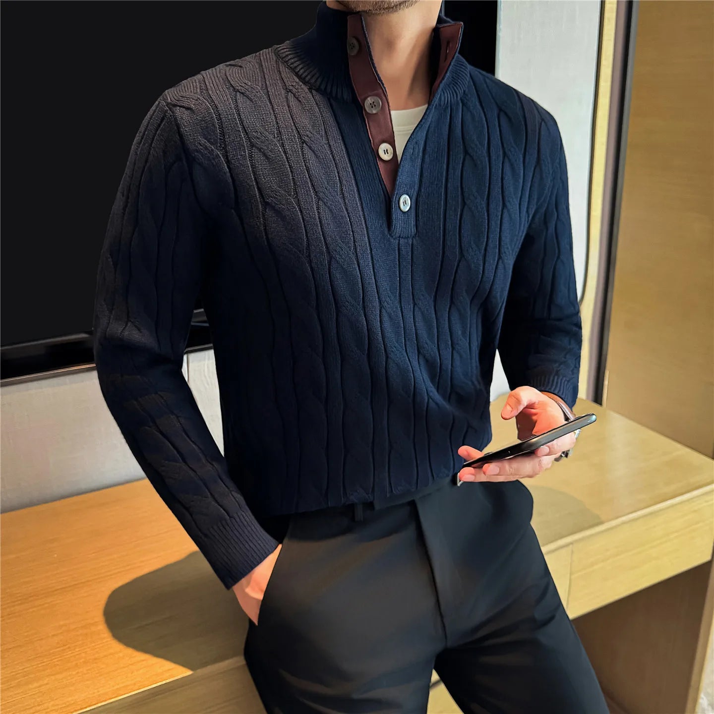 Long-Sleeve Knit Sweater