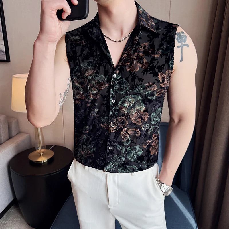 Slim Fit Floral Tank Top