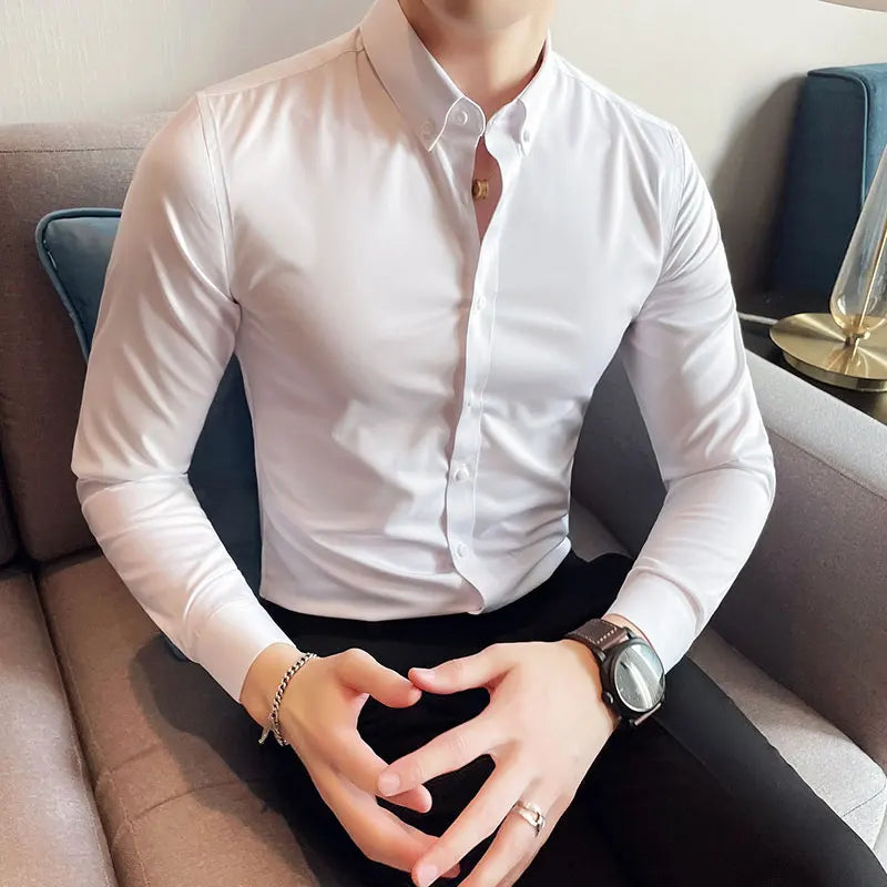 Slim Fit Long-Sleeve Dress Shirt