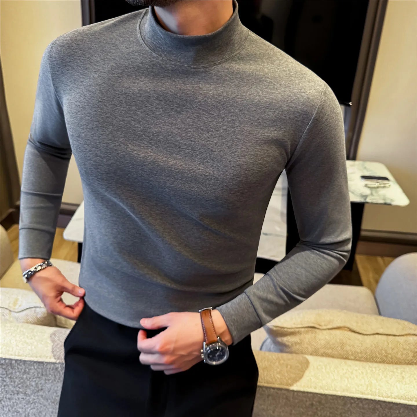 Slim Fit Long-Sleeve T-Shirt