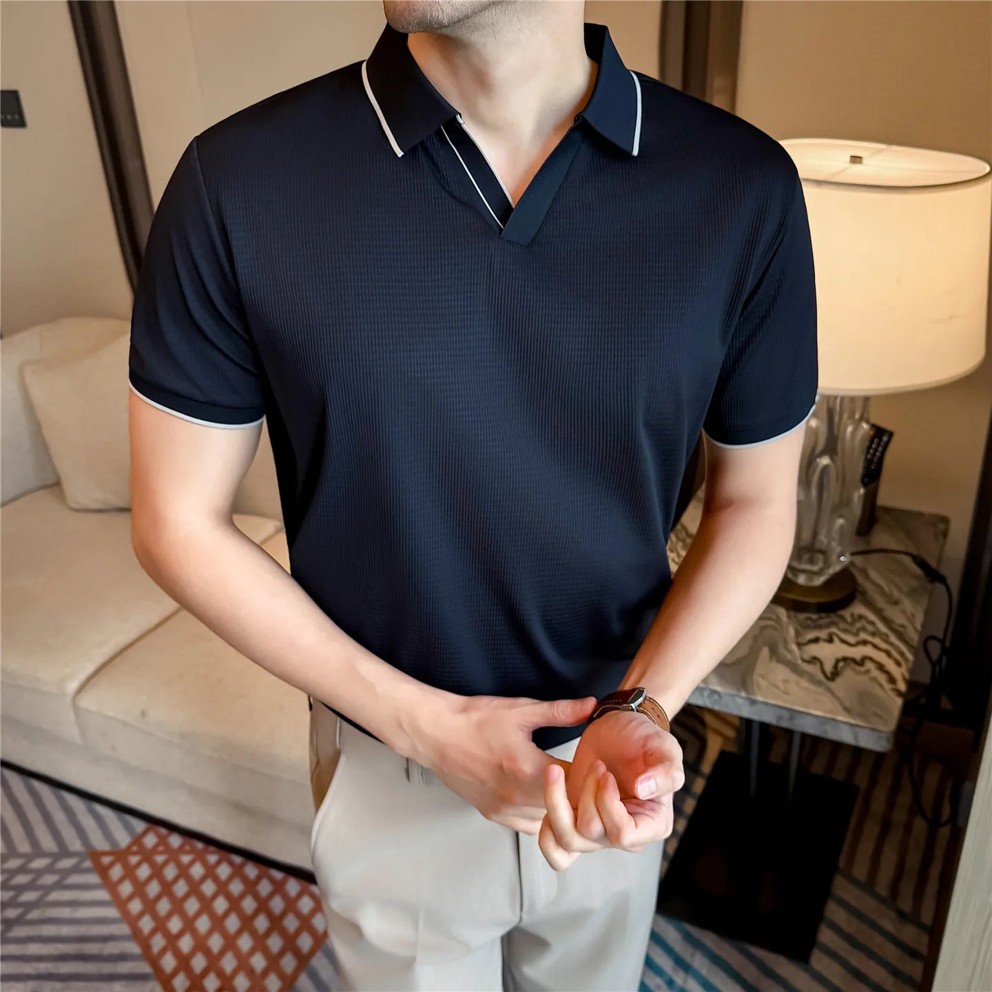 Slim Fit Short-Sleeve Polo Shirt