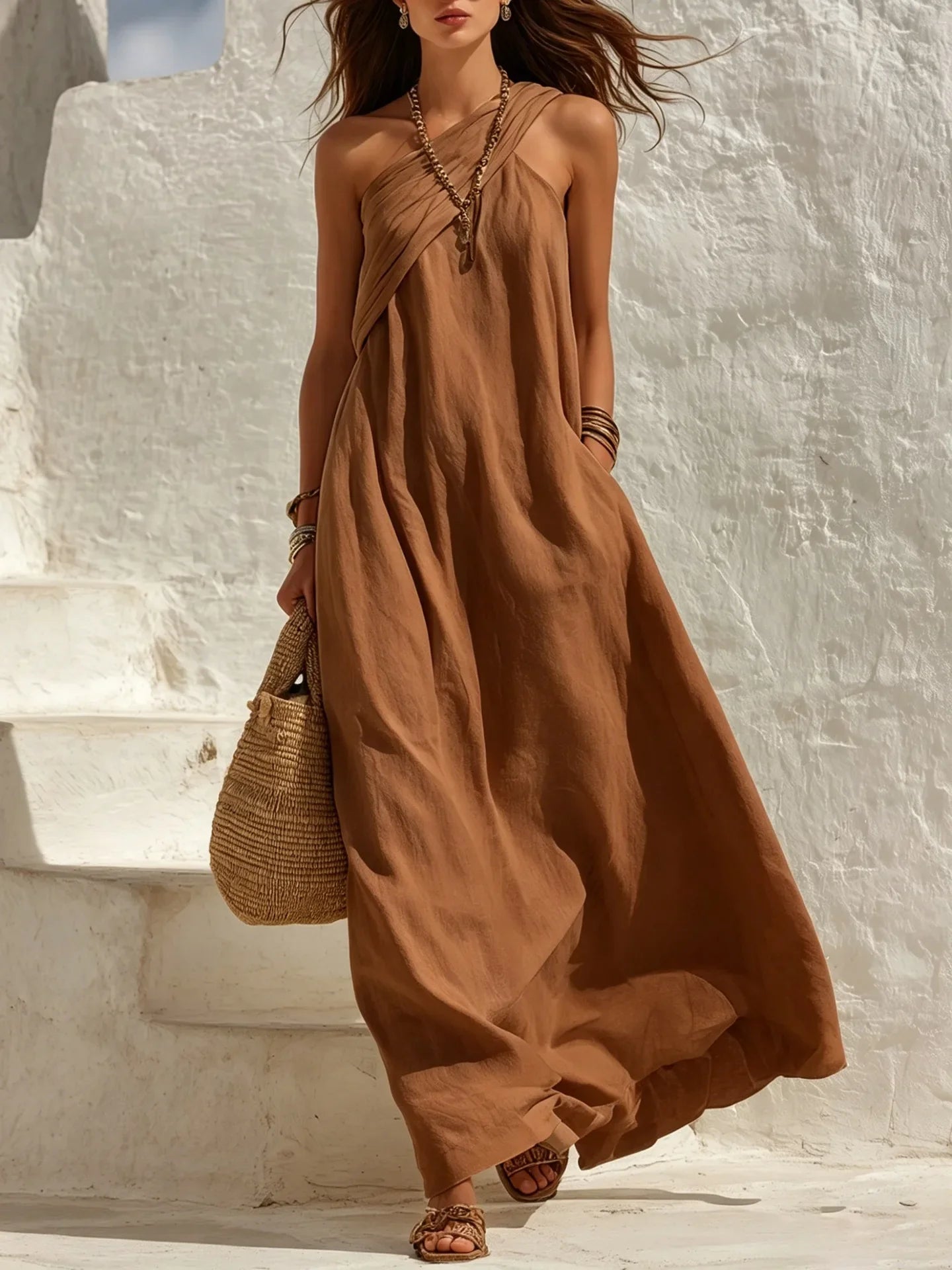 Women's One Shoulder Maxi Dress