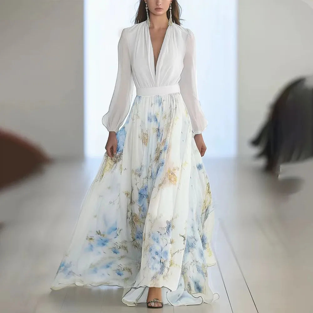 Women's Floral Print Wedding Guest Dress