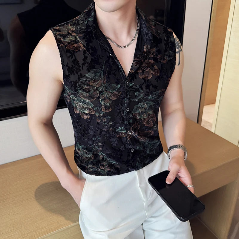 Slim Fit Floral Tank Top