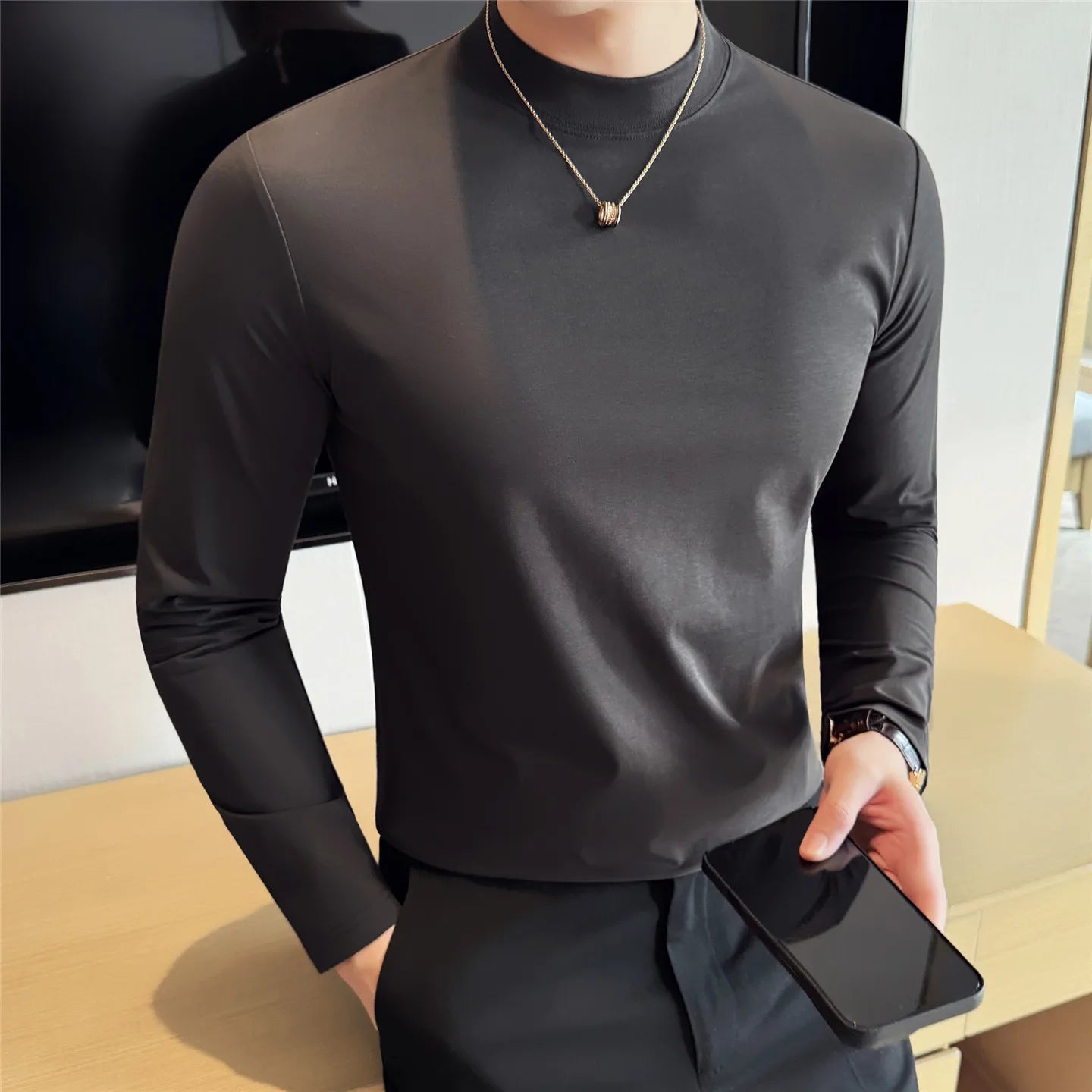 Slim Fit Long-Sleeve T-Shirt