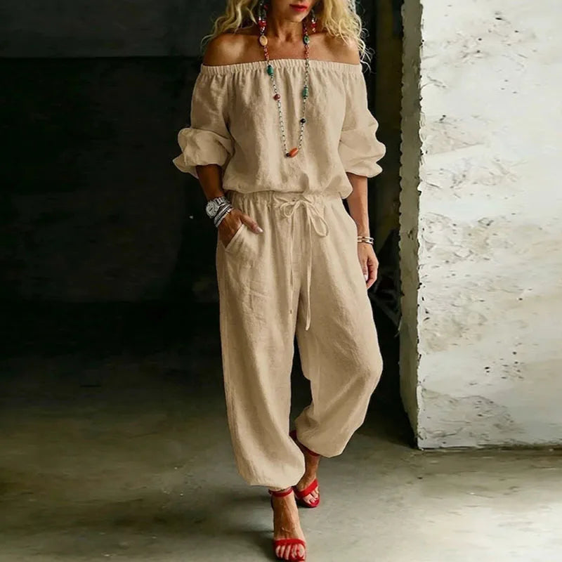 Women's Off Shoulder Jumpsuit