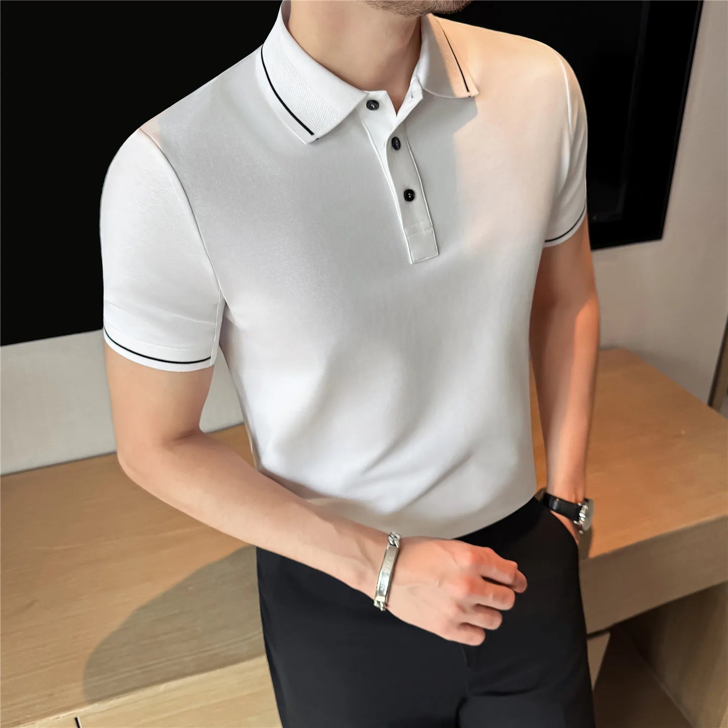Slim Fit Short-Sleeve Polo Shirt