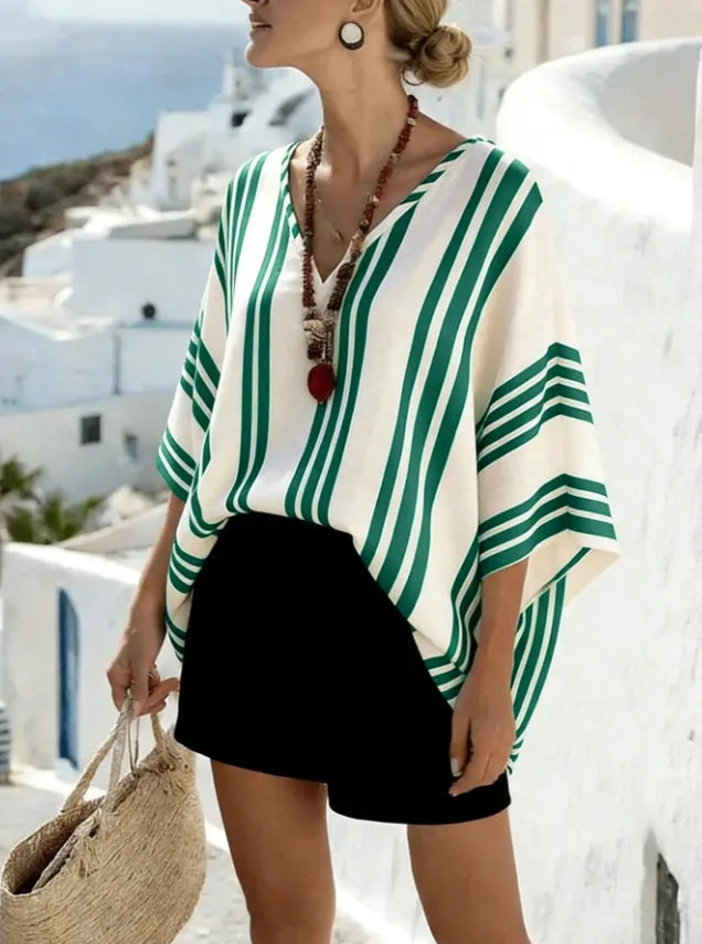 Women's Batwing Stripe Blouse