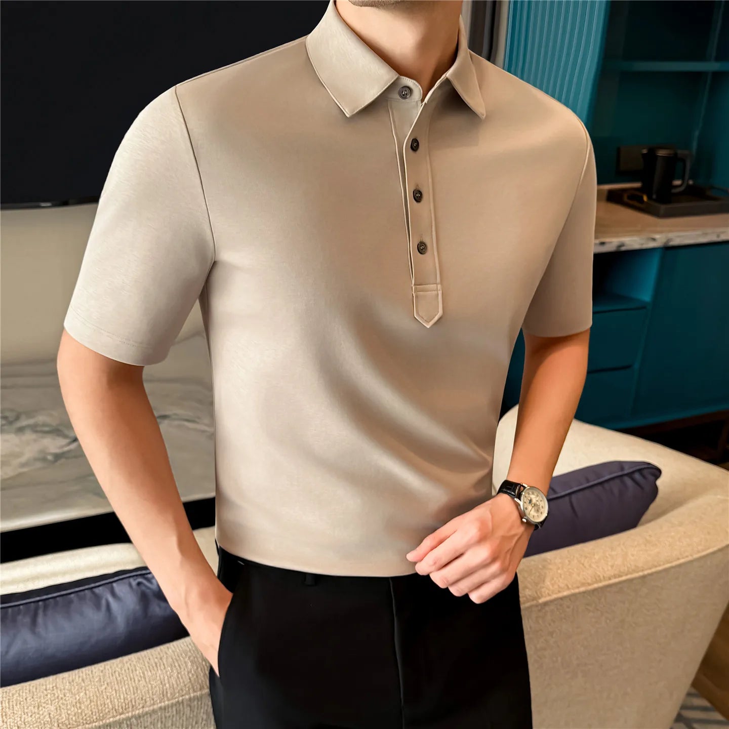 Slim Fit Short-Sleeve Polo Shirt
