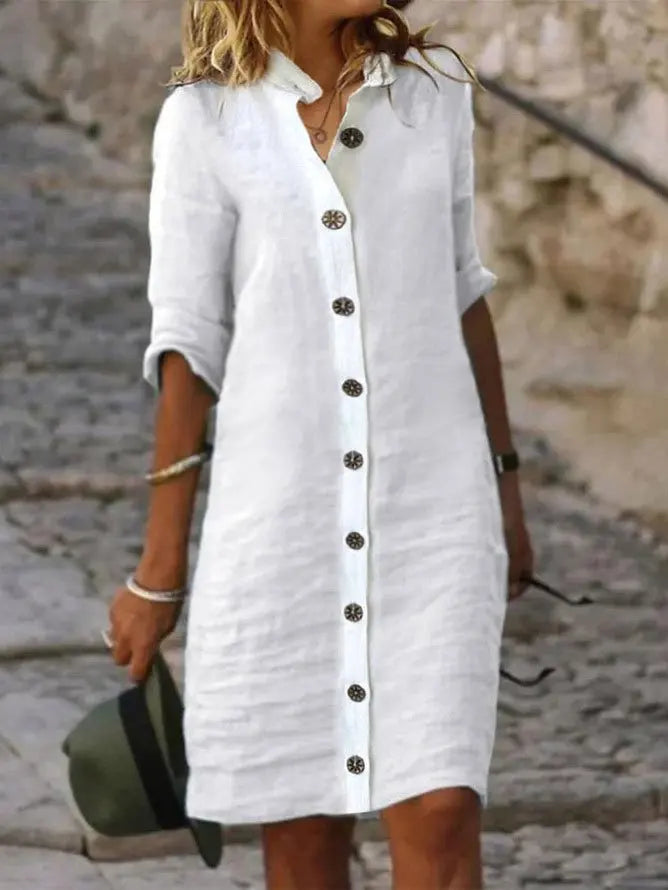 Women's Button Front Mini Dress