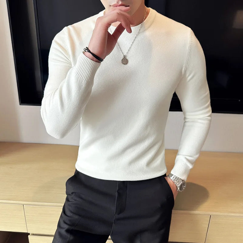 Slim Fit Long-Sleeve Knit Sweater