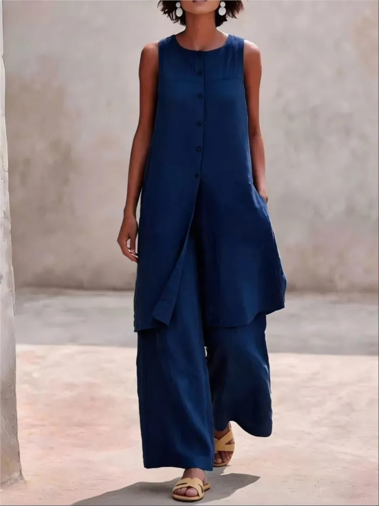 Women's Casual Layered Trouser Set