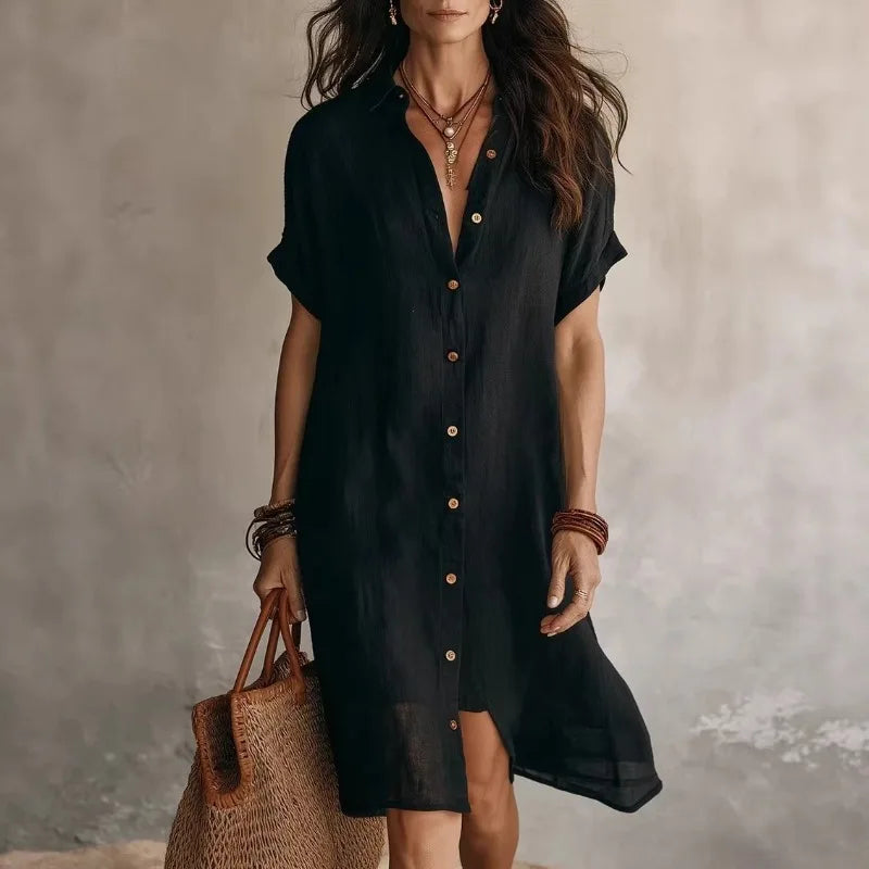 Women's Button Down Shirt Dress
