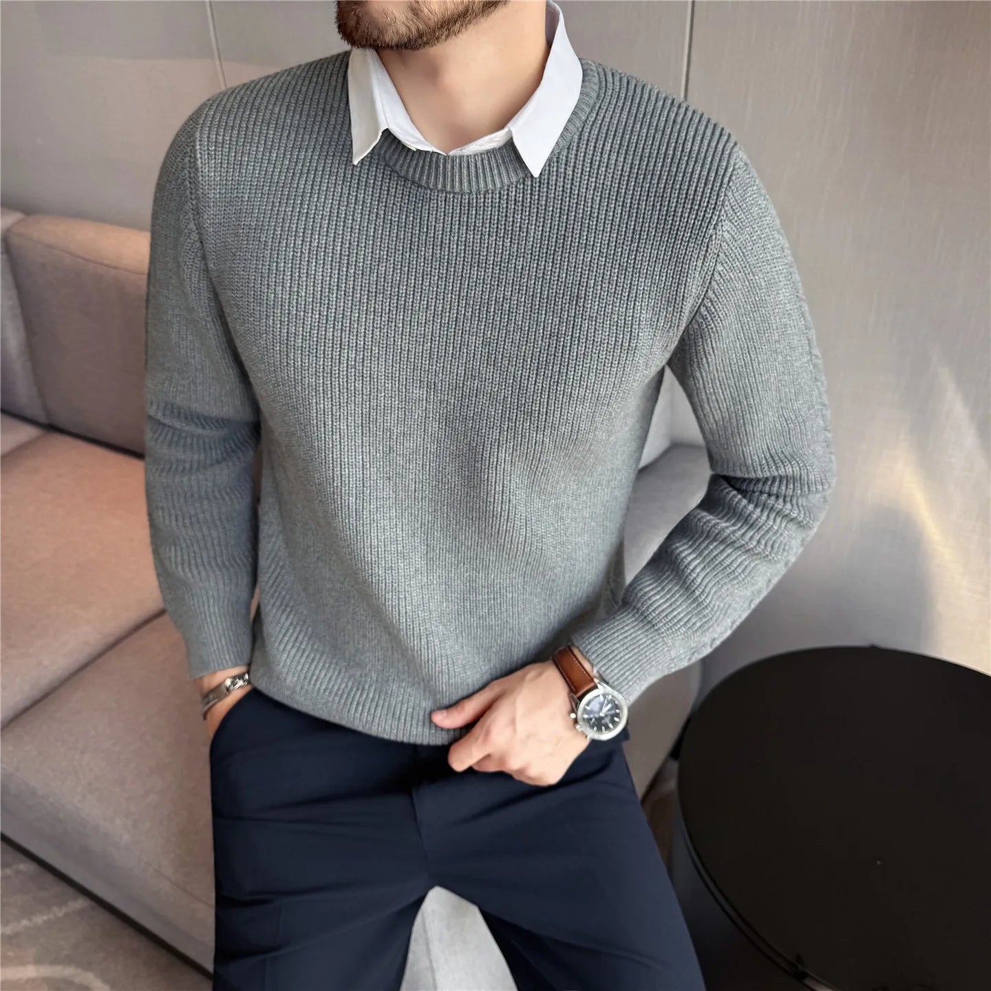 Slim Fit Knit Sweater