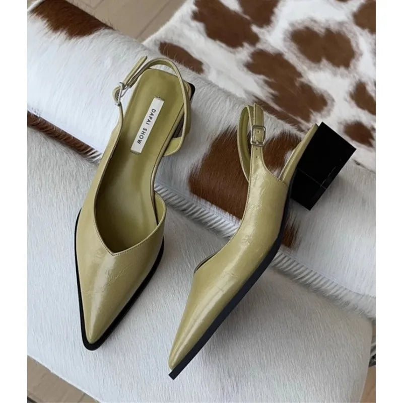 Women's Low Heel Slingback Shoes