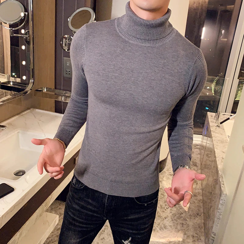 Slim Fit Long-Sleeve Turtleneck Sweater