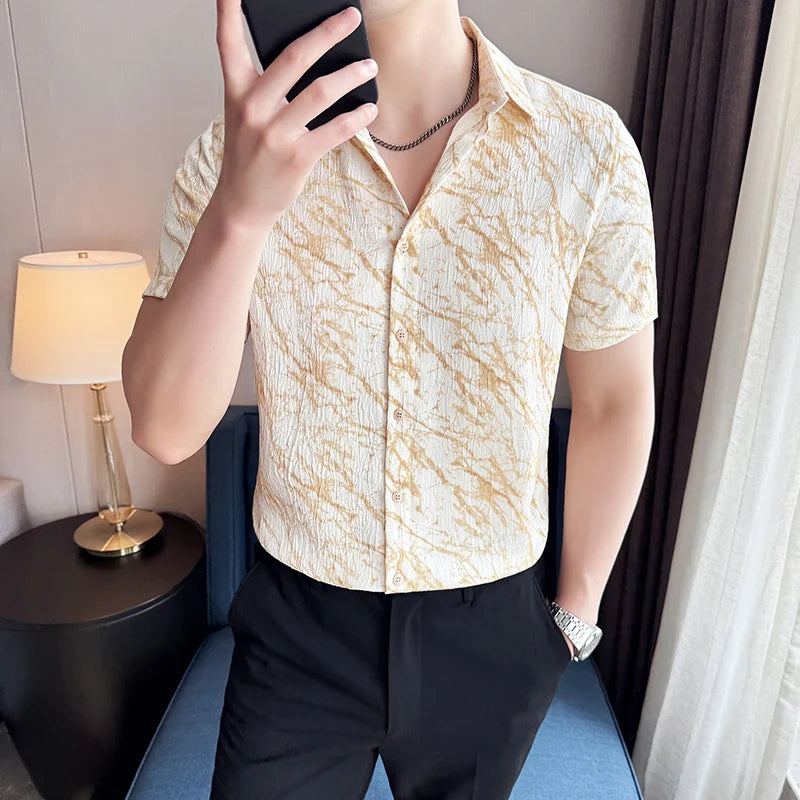 Slim Fit Short-Sleeve Dress Shirt