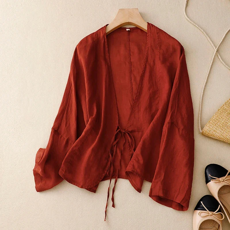 Women's Cotton Wrap Top