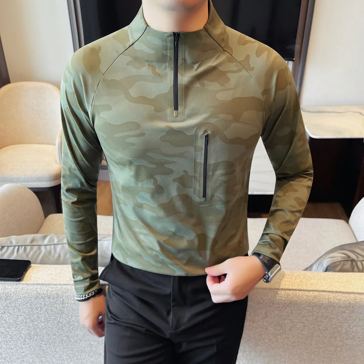 Slim Fit Long-Sleeve T-Shirt