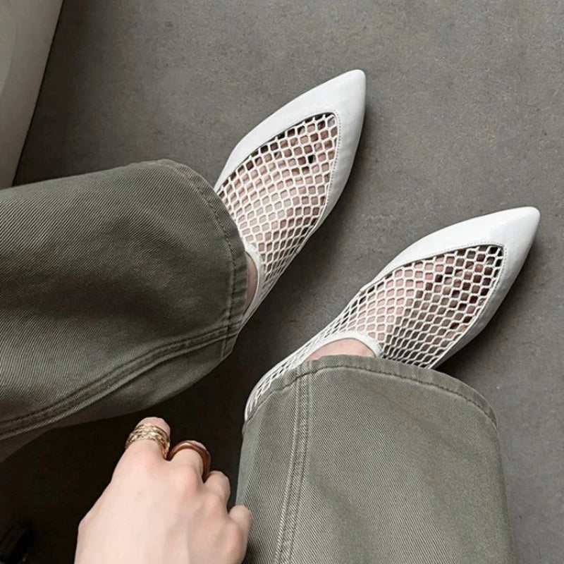 Women's Pointed Toe Mesh Flats