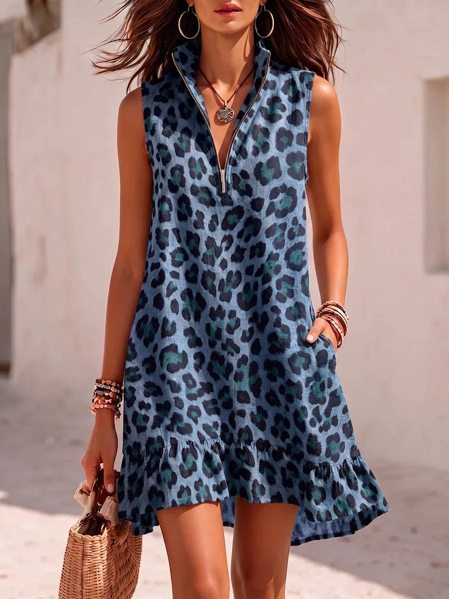Women's Leopard Print Mini Dress