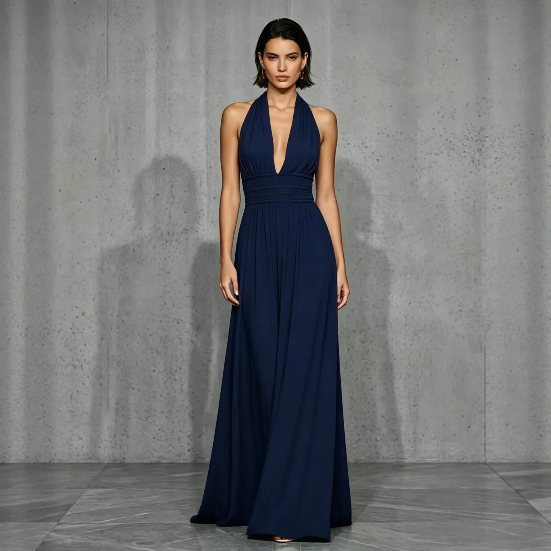 Women's Elegant Halter Maxi Dress