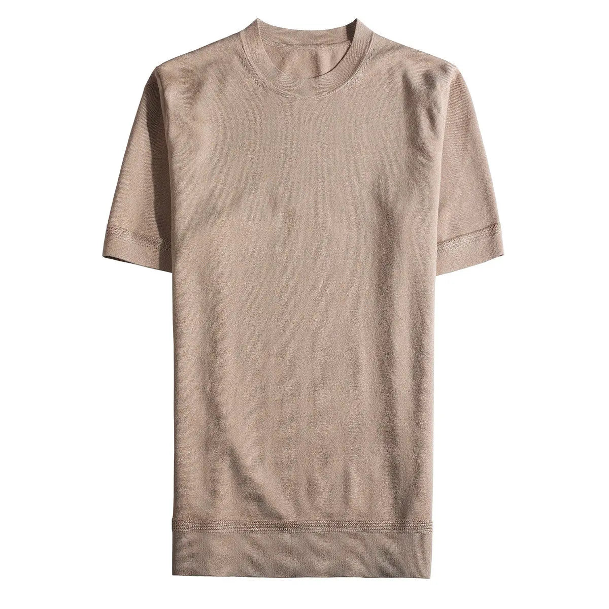 Slim Fit Short-Sleeve Knit Sweater